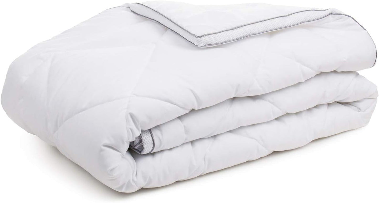 Gözze - Trapunta 4 stagioni, set da 2, trapunta estiva + trapunta autunno/primavera, trapunta traspirante con nastro climatico, 135 x 200 cm - Bianco Naty Shop Trapunte e trapunte 155 x 220 cm Coperta per tutte le stagioni