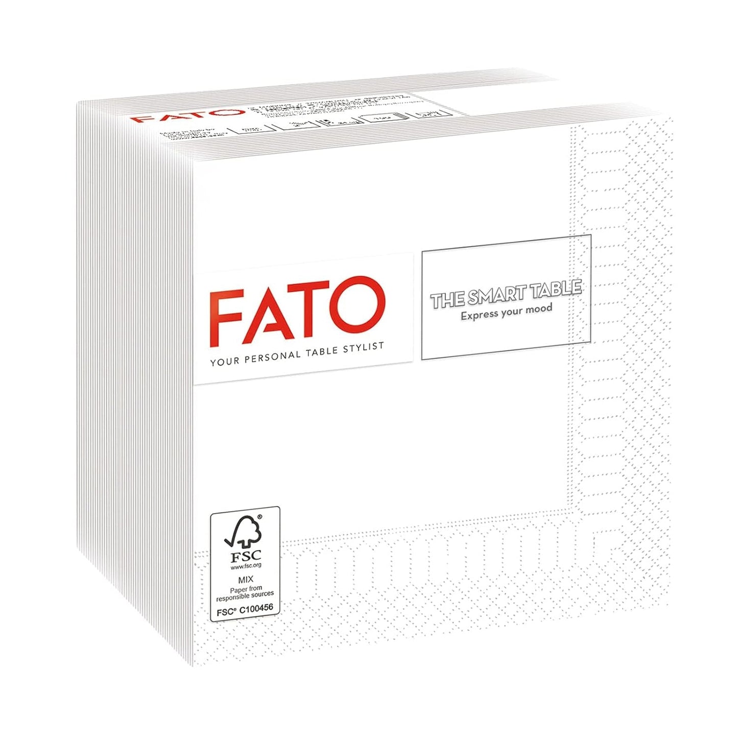 , Tovaglioli Carta Usa E Getta, Ideali per Aperitivi e Cocktail, Confezione da 100 Tovaglioli, Misura 24X24, 4 Pieghe, 2 Veli, Bianco, Carta 100% Pura Cellulosa, Certificata Fsc (Confezione da 6)
