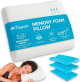 Supporto per il collo Cuscino in memory foam regolabile in altezza Cuscino da letto ortopedico ed ergonomico Cuscino per alleviare il dolore al collo Supporto per il collo e poliestere lavabile anti russamento. Naty Shop Federa per Cuscino Ortopedico Cervicale Morbida - 55X35X13/11 Cm