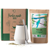 SET DA TÈ ORIGEENS MATE Con ​​tazza mate portoghese, bombilla e tè Yerba Mate BIO - Set regalo originale