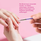 8 pezzi Nagel Pinsel, Nagelkunstpinsel Pinsel Set, Pinsel Für Nägel Mit Doppelkopf Nail Art Pinsel Set Dotting Pen und Gel Brush for Nails Präzise Pinsel Für Nageldesign und Verzierungen