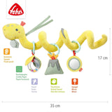 Fehn Activity Spiral Dino - giocattolo per passeggino spingi e tira - dinosauro per lettino, parco giochi, carrozzina e seggiolino auto - gioco di attività motoria per neonati e bambini da 0+ mesi Baby Toys Naty Shop