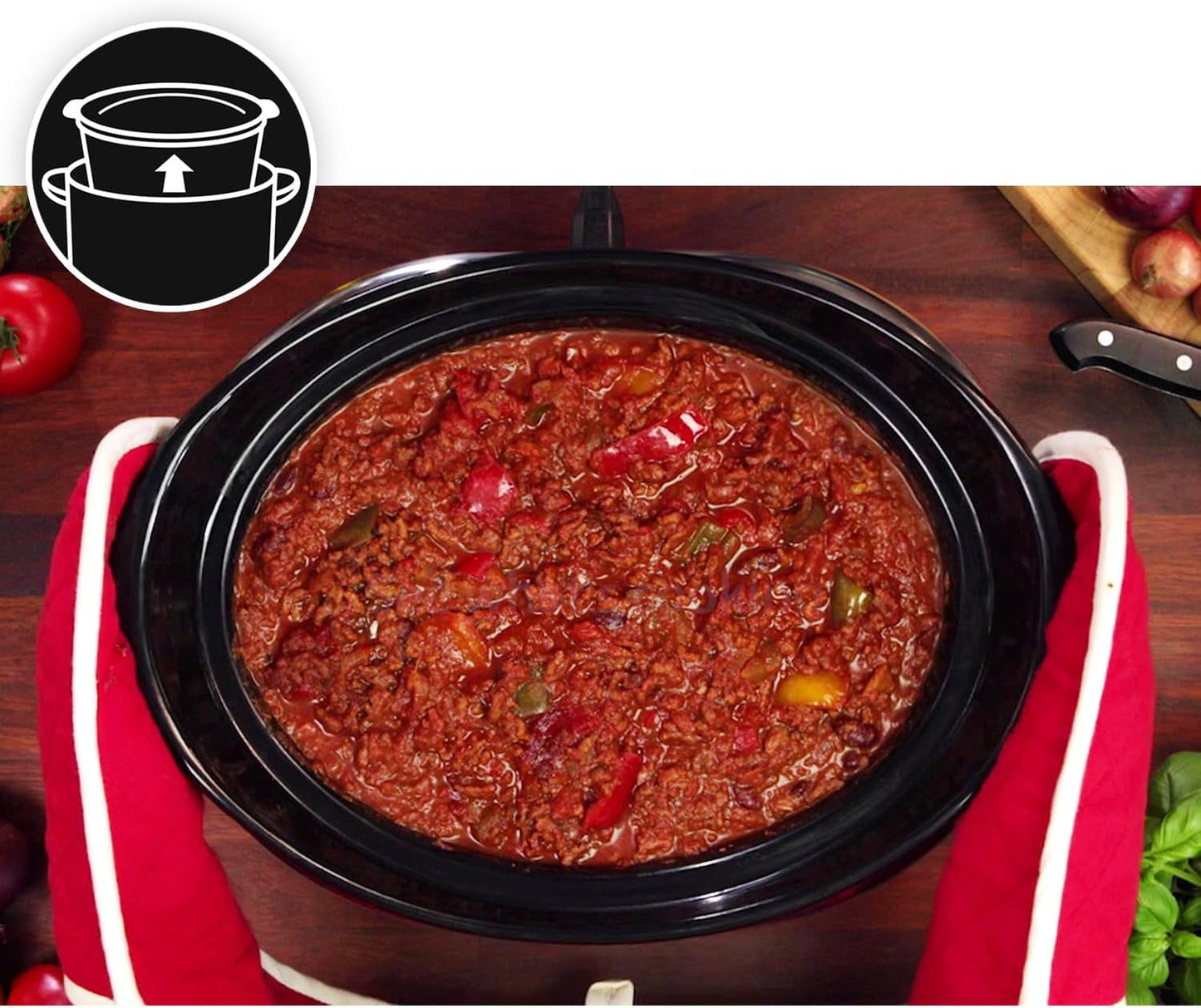 Crockpot, Slow Cooker elettronico, 5,7 L (5-6 persone) Slow Cooker Naty Shop
