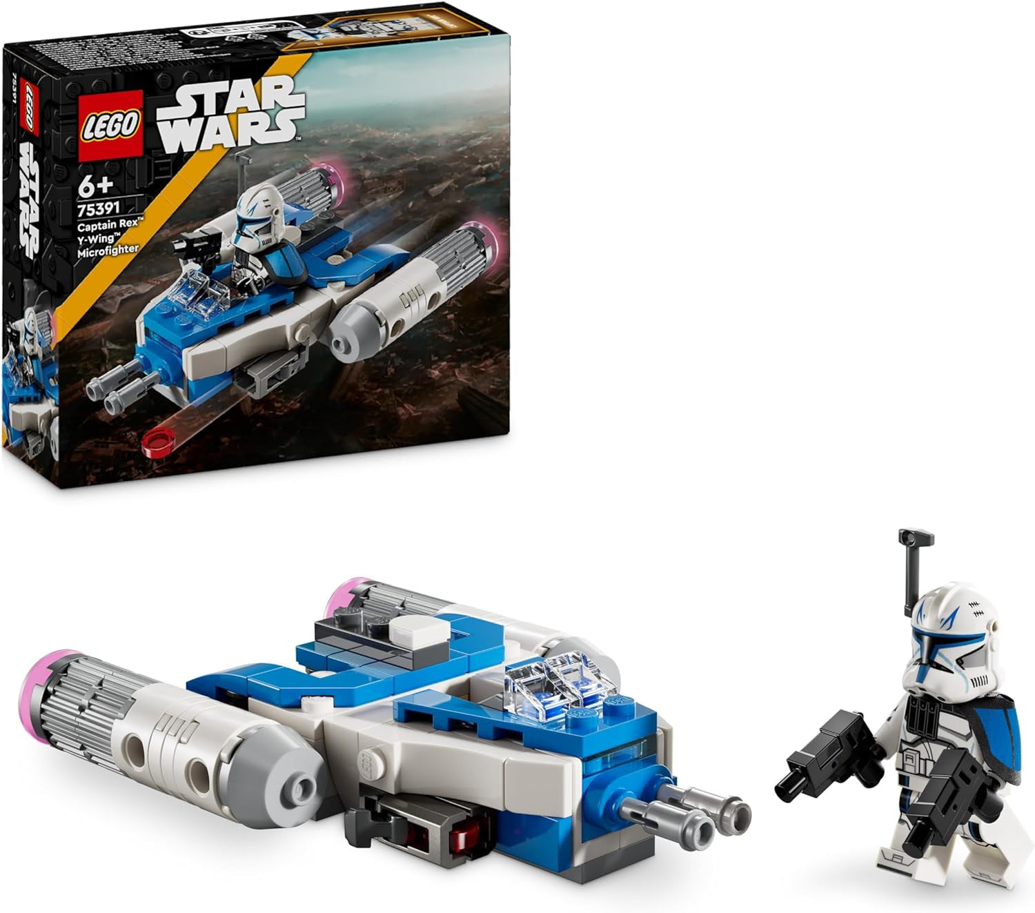 LEGO Star Wars Capitano Rex Y-Wing Microfighter Mattoncini da costruzione Astronave da collezione Idea regalo per ragazzi e ragazze dai 6 anni in su 75391 Set da costruzione Acquista il titolo predefinito del LEGO-Store