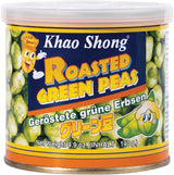 Piselli verdi fritti Khao Shong con wasabi, piselli croccanti in pastella piccante, un'alternativa a basso contenuto di grassi alla frutta secca, mediamente piccante, 1 lattina da 140 g | 140 g (1 confezione)