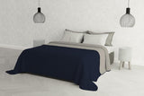 Biancheria da letto italiana Estivo letto singolo, lino, Aqua, 170 X 270 Cm Piumini e trapunte Naty Shop Grigio Chiaro/Blu Scuro 260 X 270 Cm