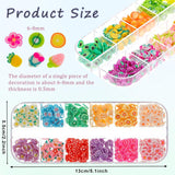 1000 Stk Nagel Obst Scheiben, Nagelkunst Fruchtscheiben Charms Cute Obst-Blumen Charms Set misto Mini 3D Obstscheibe Nail Art Zum Nagelkunst Handy Deko DIY Schleimbasteln Ornament Scrapbooking