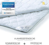 Trapunta 4 stagioni Aqua-Textil 135X200Cm Coperte annodate insieme Inverno 800G Estate 600G Climatizzatore Oeko-Tex Piumini e trapunte Naty Shop