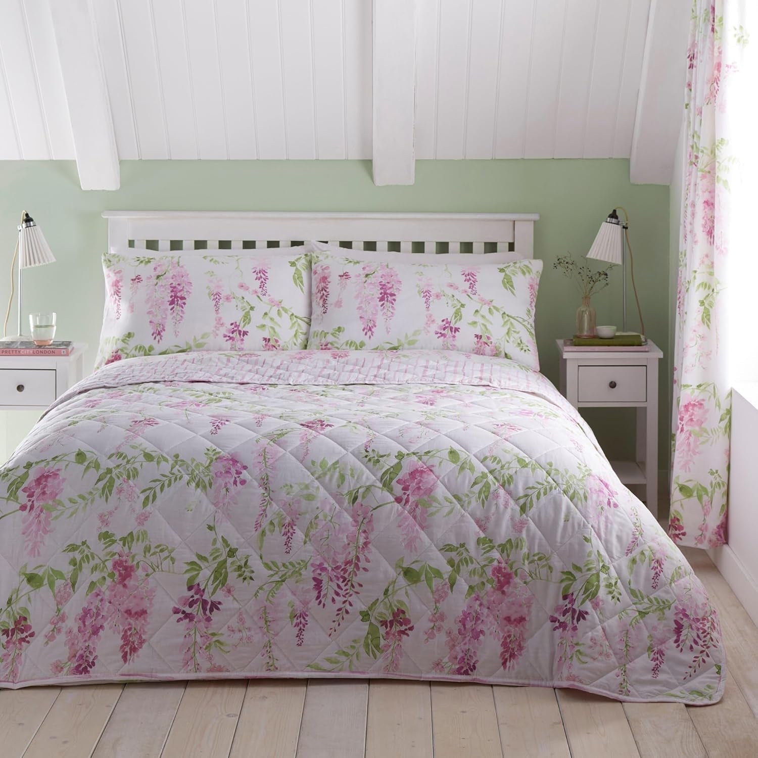 Dreams & Drapes Design - Glicine - Copriletto Trapuntato - 200 Cm X 230 Cm in Rosa Letti e Coperte DREAMS AND DRAPES Rosa 200 Cm X 230 Cm