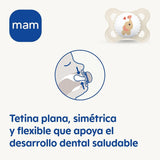 Ciuccio MAM Clip It! Spilla & Original S226 Skinsoft™ in silicone, ultra morbido, per bambini da 0+ mesi