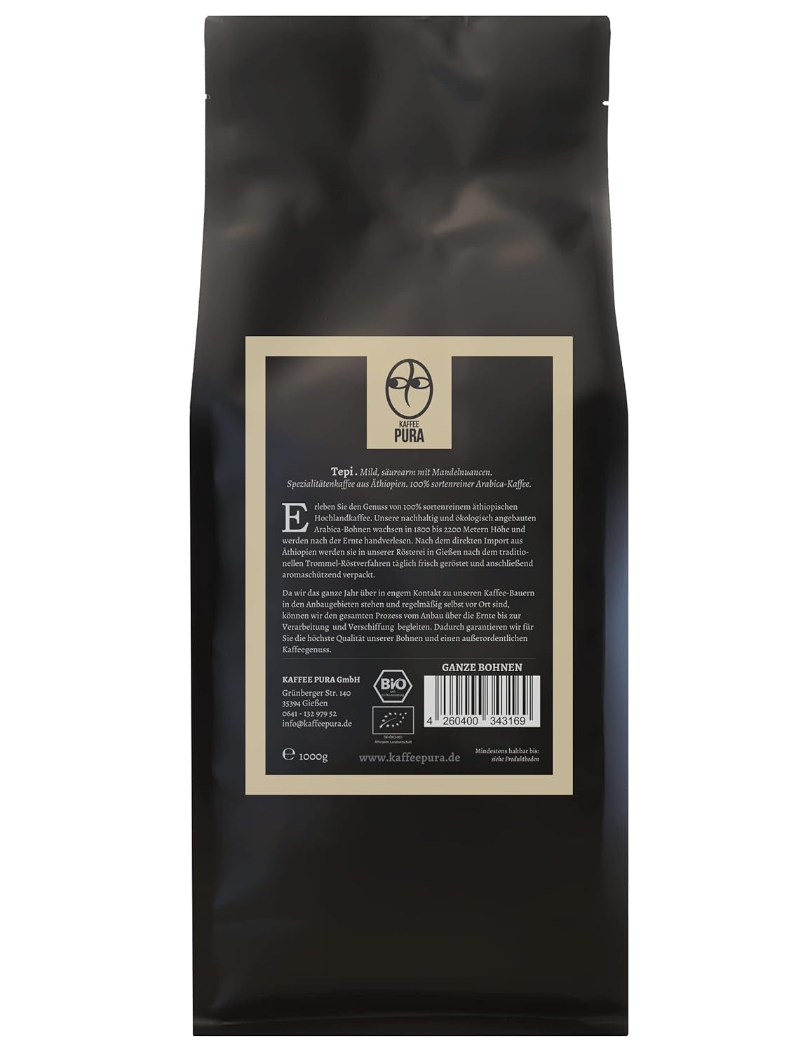 Caffè Tepi-bio in grani 1000g