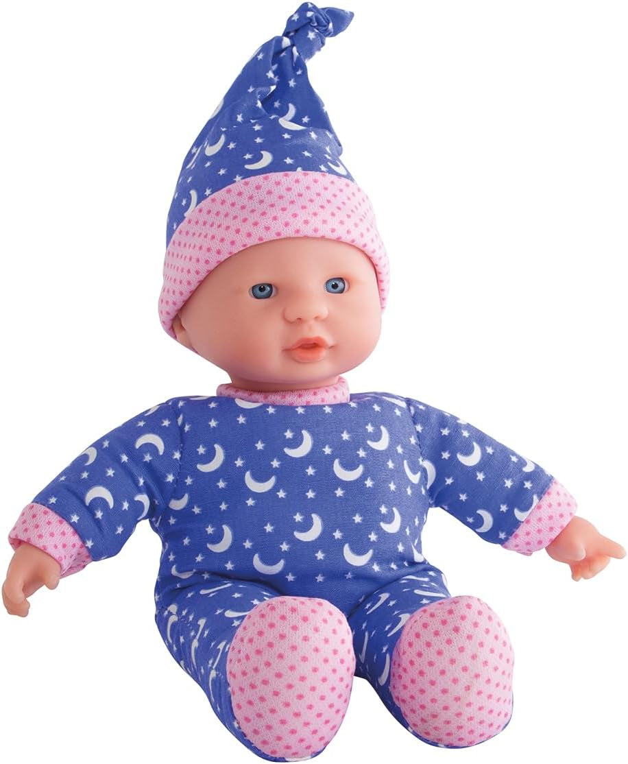 Simba 105010010 - Laura Little Star bambola dal corpo morbido con dolce vestito e cappello con lune e stelle scintillanti bambola che si illumina al buio da 20 cm per 12 mesi+ Blu Bambole Naty Shop