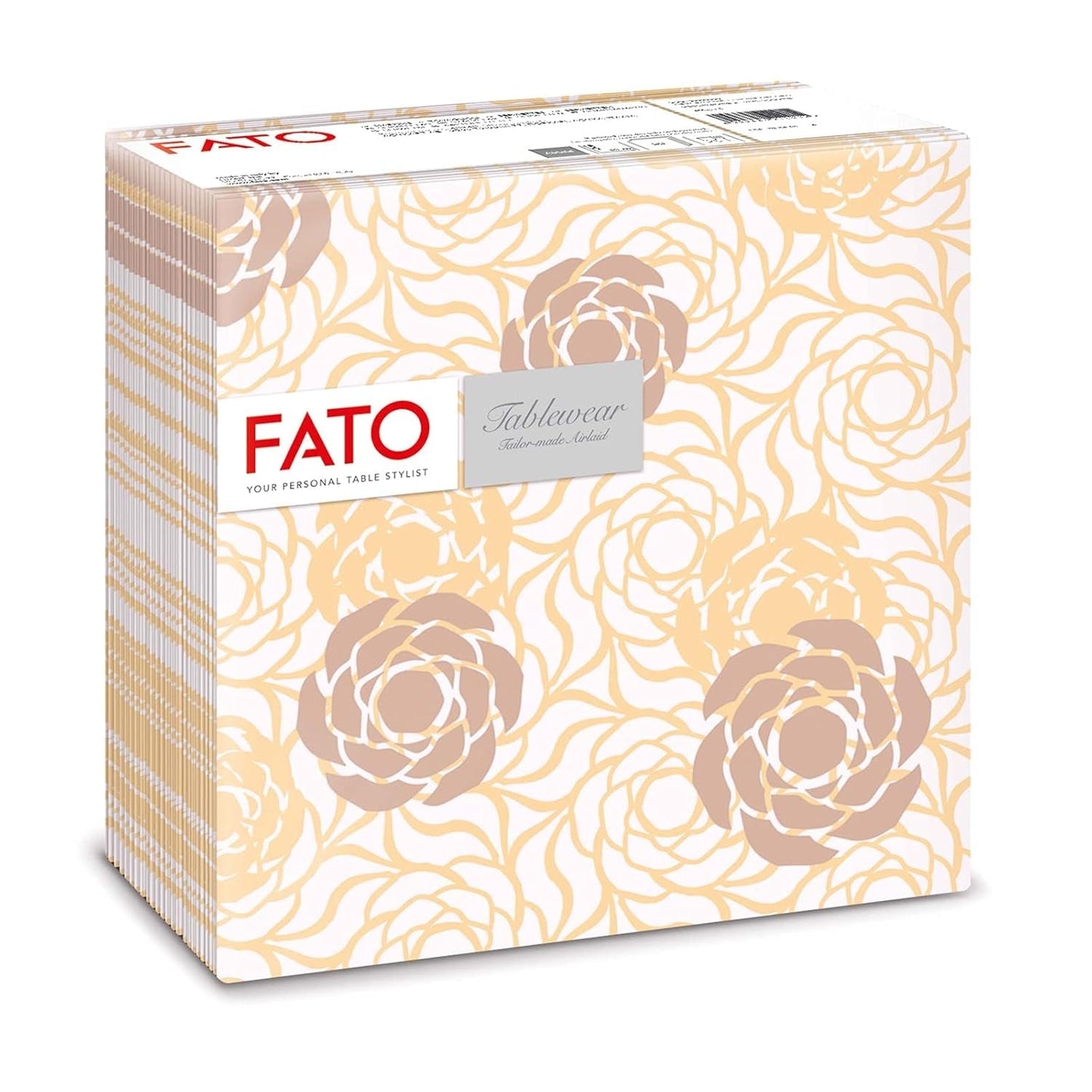 Fato - Tovaglioli carta dry, airlaid, effetto tessuto, confezione da 50 tovaglioli, 40X40 piegati in 4 formati, Decoro Tropicana