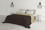 Elegante coperta per letto matrimoniale 260 X 270 Cm Blu Scuro/Verde Mela Letti e Coperte Besuche den Italian Bed Linen-Store Marrone/panna