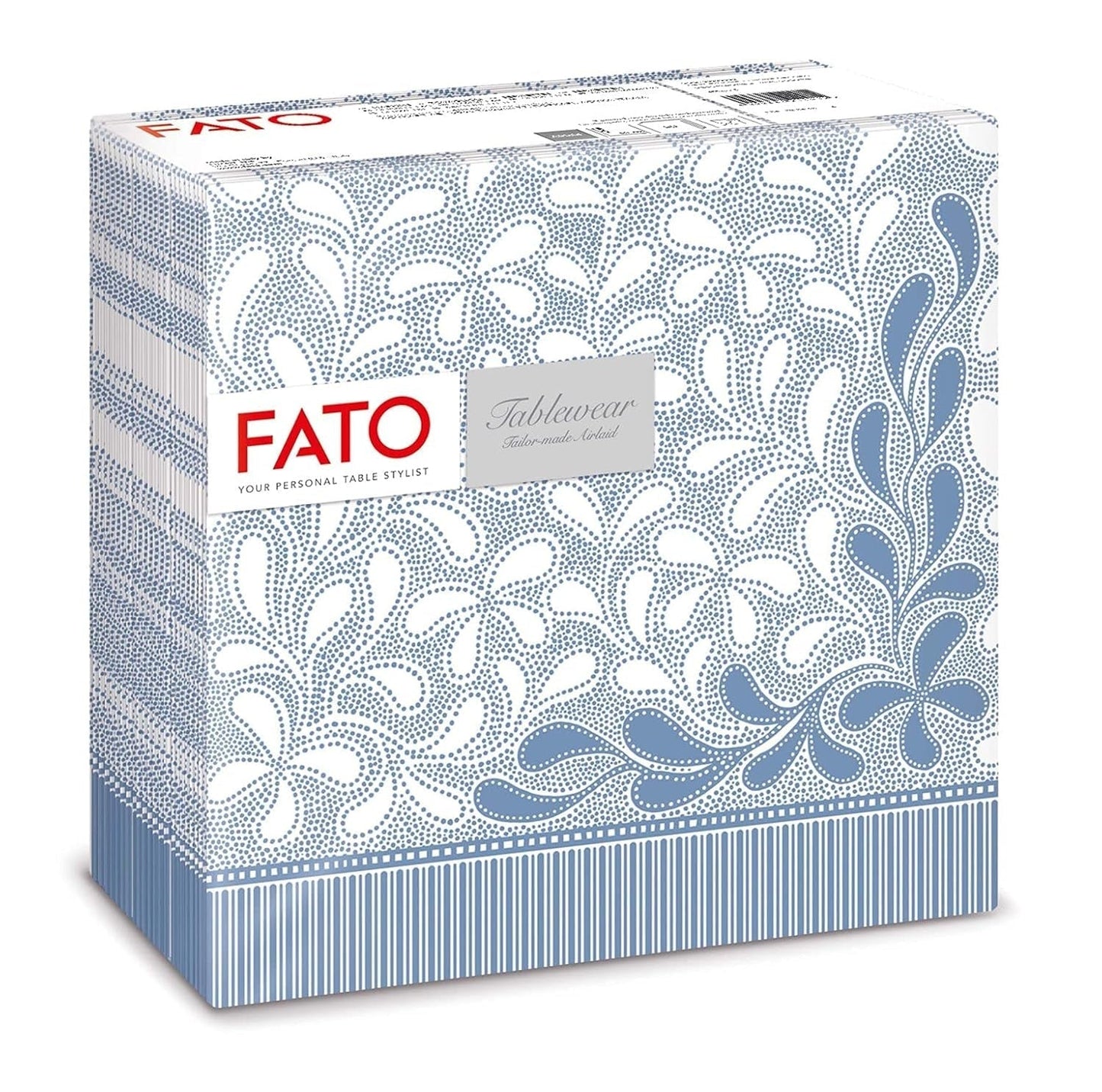 Fato - Tovaglioli carta dry, airlaid, effetto tessuto, confezione da 50 tovaglioli, 40X40 piegati in 4 formati, Decoro Tropicana