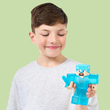 Heroes of Goo Jit Zu - Personaggio Minecraft espandibile - Steve con armatura di diamanti e spada, materiale di riempimento Goo super elastico con elemento di diamante nascosto all'interno, si espande fino a 3x action figure Naty Shop