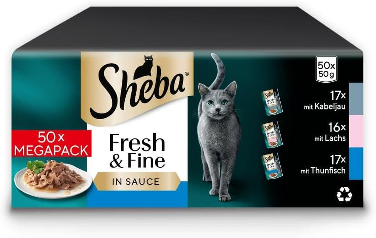 Sheba CATCARE Busta Wet Fresh & FINE (Pesce) Pezzi in salsa Adulto 50g Multipack Standard