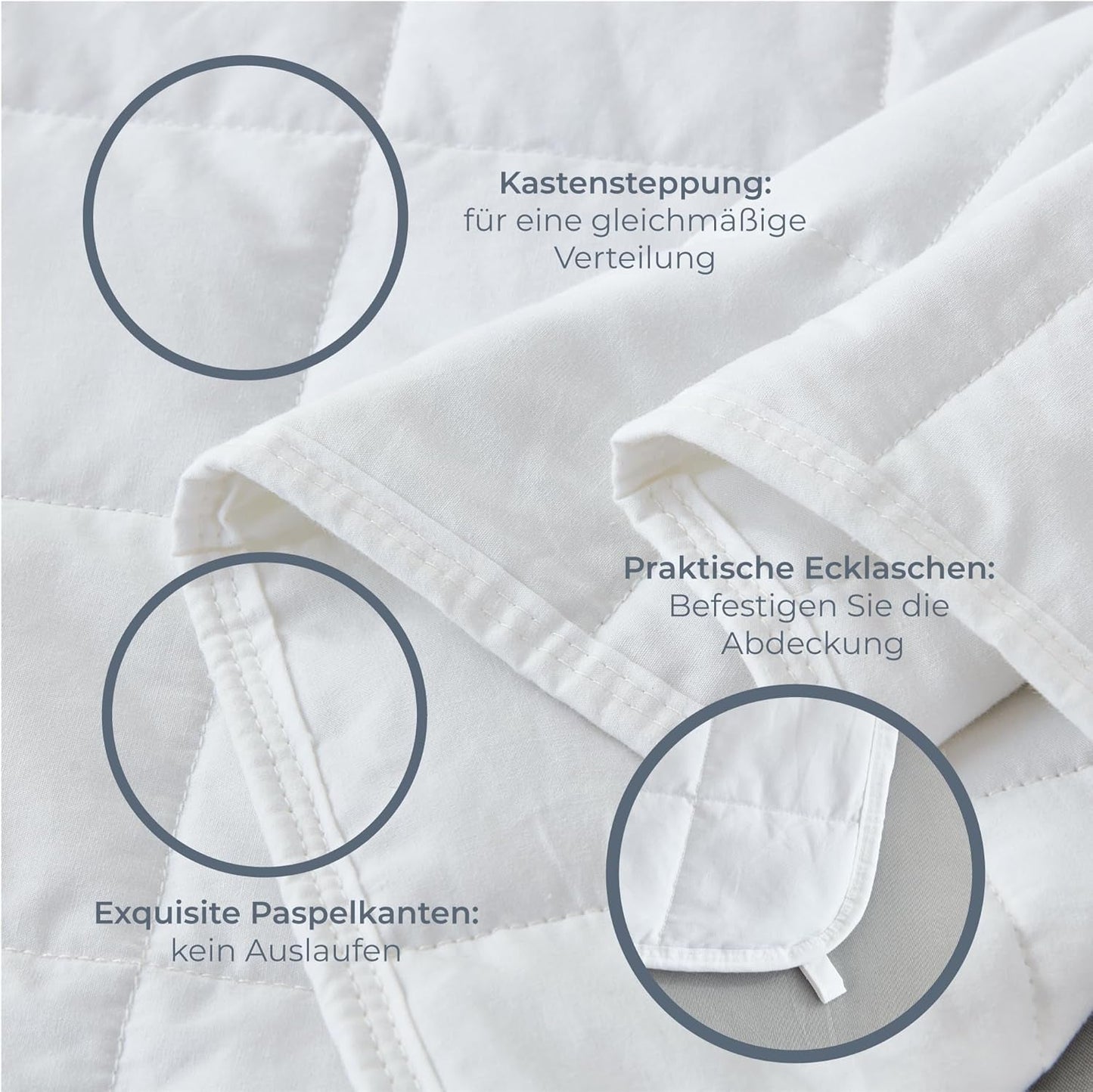 Coperta ponderata Gradi di comfort 135X200Cm 7Kg, coperta terapeutica antistress in cotone 100%, coperta pesante Coperta ponderata per adulti Può migliorare il sonno e ridurre lo stress Gradi di comfort Letti e coperte