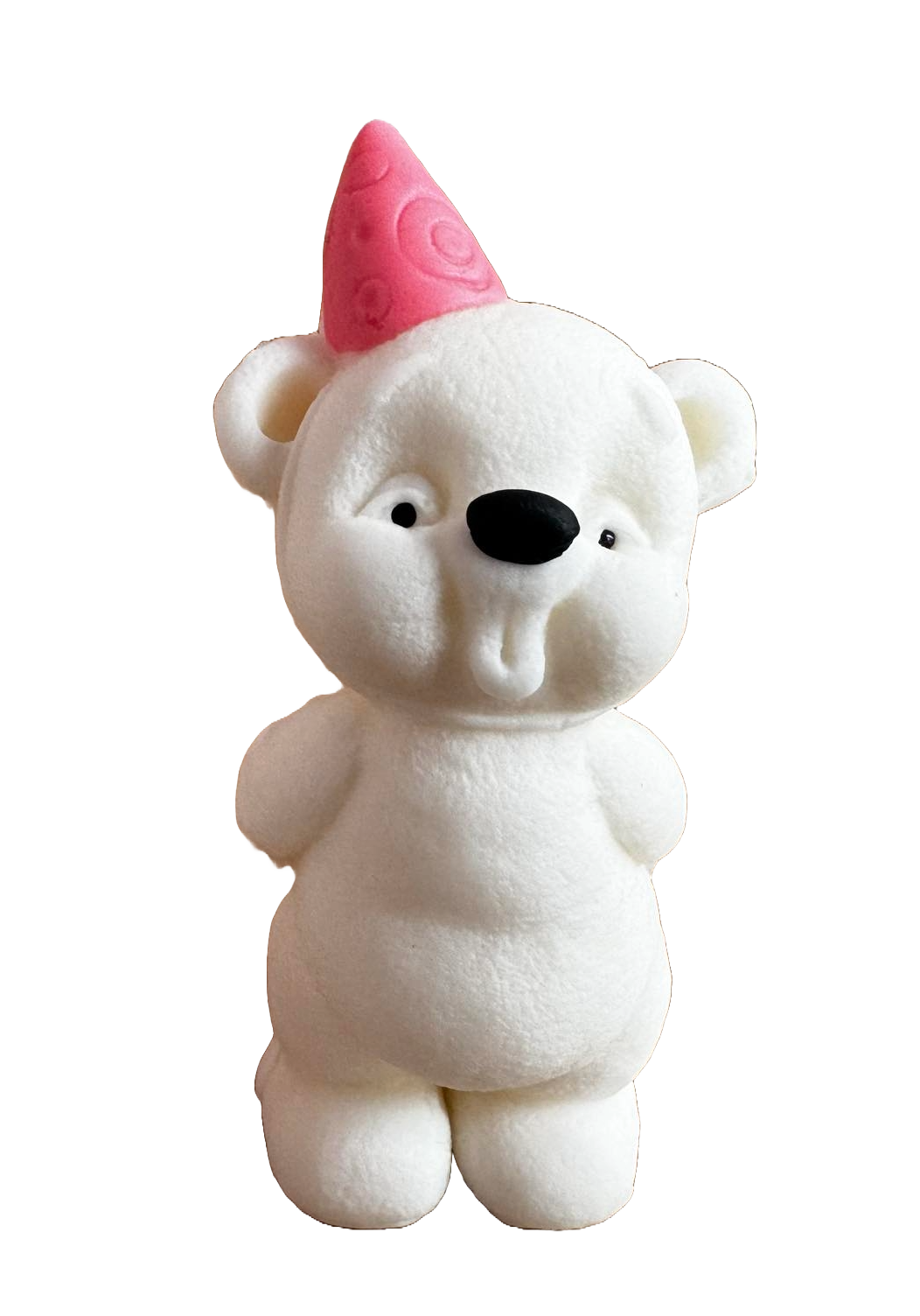 Decorazione commestibile in pasta di zucchero, orsetto con cappello rosa, decorazioni per bambine di Sugar Paste Naty Shop