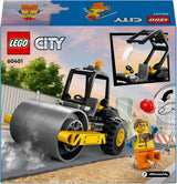 LEGO City Veicolo da costruzione Rullo compressore per bambini di 5 anni Giocattolo Rullo compressore con minifigure di operaio edile Esperienza di gioco fantasiosa per ragazzi e ragazze Piccolo regalo divertente 60401 Set di costruzione Besuche den LEGO-Store