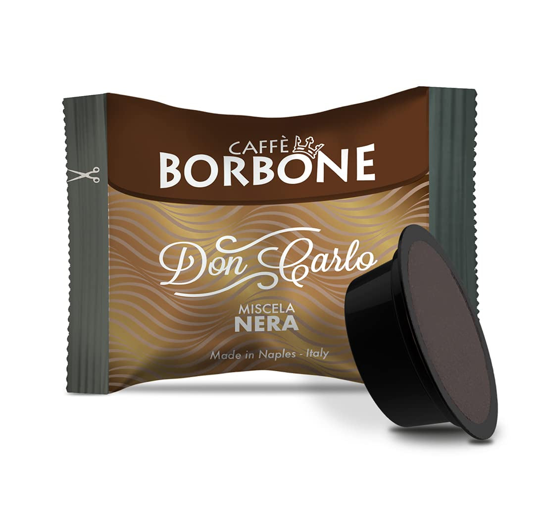 Caffè Borbone Don Carlo, Schwarze Kaffeemischung - 50 Kapseln - Compatibile con Lavazza®* A Modo Mio®* Haushalts-Espressomaschinen