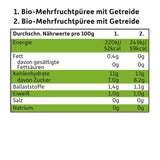FRECHE FREUNDE Mix biologico in busta comprimibile multipack - Frutta + Cereali, purea di frutta con cereali in busta comprimibile per bambini a partire da 6 mesi, vegano, confezione da 3, 3 x (4 x 100 g)