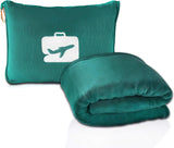Eversnug Coperta e cuscino da viaggio - Morbida coperta da aereo 2 in 1 con morbida fodera per cuscino tascabile, fodera per borsa e supporto per zaino (Borgogna Rosso) Cuscini da viaggio Naty Shop Bluegreen/A Touch Of Paradise (Trace Of Paradise)