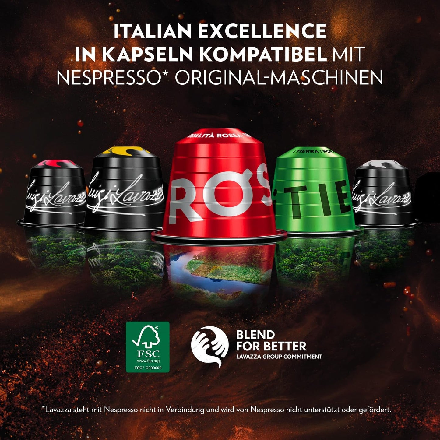 Lavazza Qualità Oro, Arabica-Bohnen dal gusto fruttato-floreale, 10 capsule, compatibili Nespresso