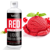 Colorante alimentare - Colorante alimentare liquido altamente concentrato per torte, prodotti da forno, uova di Pasqua, bevande - Colorante alimentare senza zucchero per fondente, glassa, slime, decorazione di torte (Red Velvet, 236 ml)