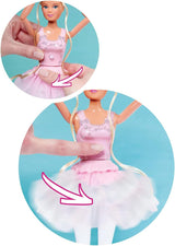Simba 105733603 - Steffi Love Dancing Ballerina, Steffi come bambola ballerina con amico animale e gonna girevole, bambola da gioco 29 cm, da 3 anni