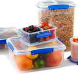 Barattolo per la conservazione degli alimenti KLIP IT System | 9,67 l | Barattolo per la conservazione impilabile e ermetico con coperchio, adatto per frigorifero/congelatore | Plastica senza BPA | clip blu | 1 pezzo (confezione da 4) contenitori per alimenti Naty Shop