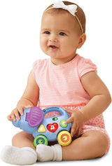 Vtech Baby Little Pushing Elephant - Giocattolo interattivo push and play - Con canzoni, melodie, frasi e suoni - Per bambini da 6 a 36 mesi Baby Toys Naty Shop