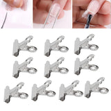 10 pezzi clip per unghie clip in metallo clip per estensione unghie strumento per nail art fissatore in fibra di vetro accessori per nail art attrezzatura pratica durevole salone fai da te per la casa