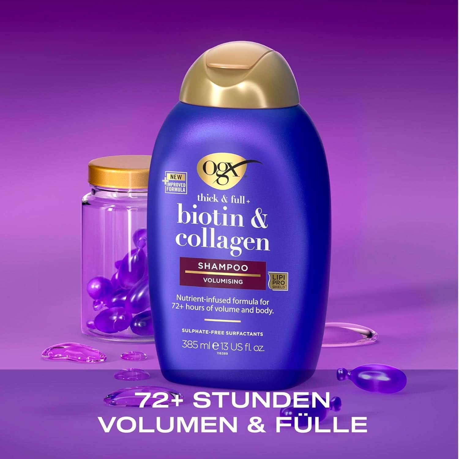 Shampoo OGX Biotina e collagene, 385 ml Doccia e bagno Naty Shop