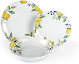 Servizio tavola Excelsa Lemon, 18 pezzi, porcellana, bianco/limone