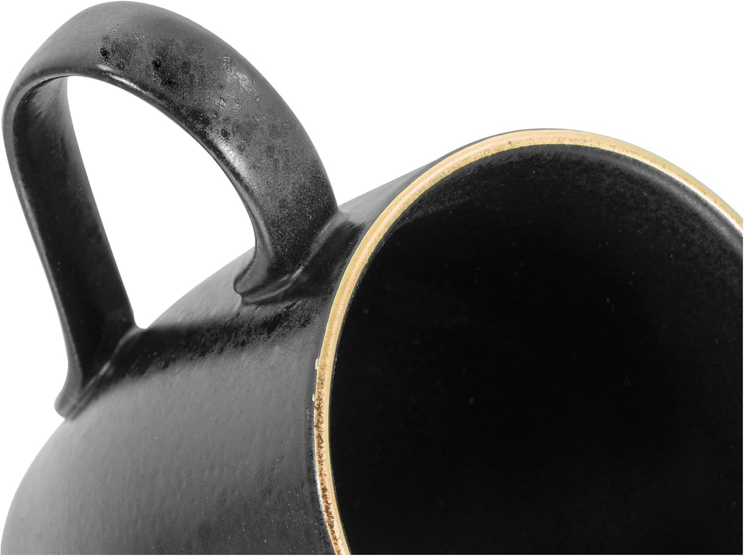 CreaTable, 22699, serie Industrial Gold BLACK, set di stoviglie da 16 pezzi per 4 persone, servizio combinato in porcellana, lavabile in lavastoviglie e adatto al microonde, produzione di qualità