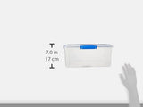 Barattolo per la conservazione degli alimenti KLIP IT System | 9,67 l | Barattolo per la conservazione impilabile e ermetico con coperchio, adatto per frigorifero/congelatore | Plastica senza BPA | clip blu | 1 pezzo (confezione da 4) contenitori per alimenti Naty Shop
