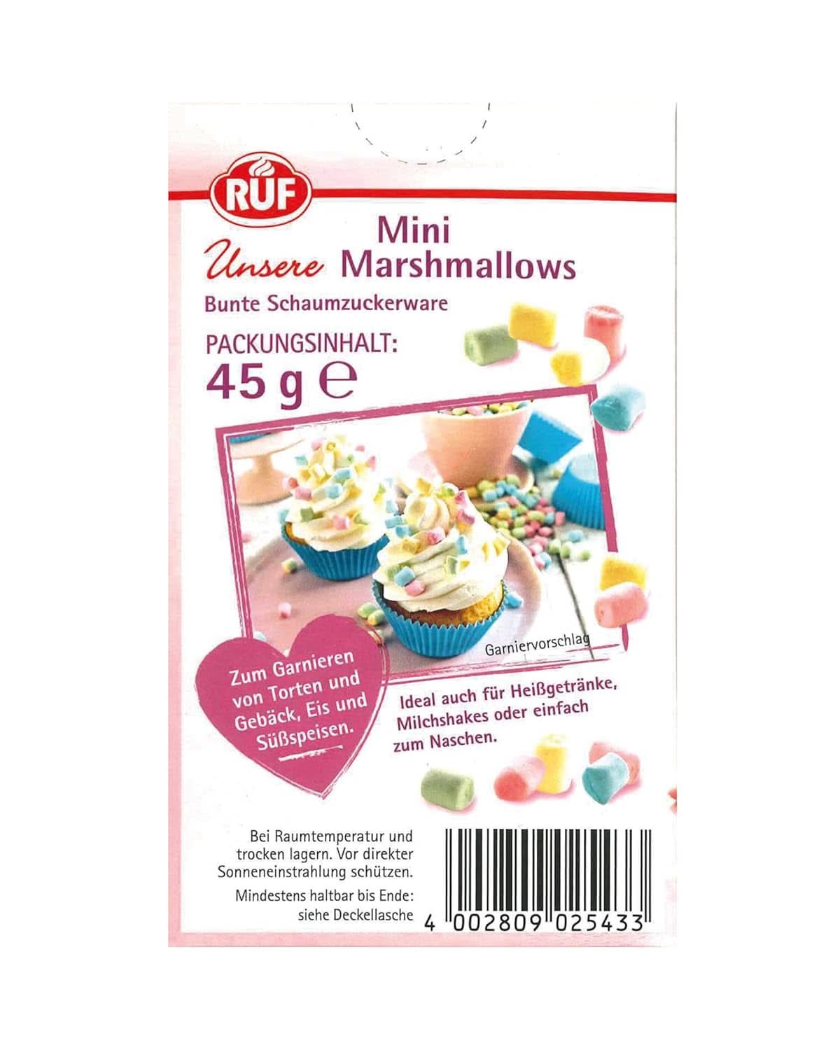 RUF Mini Marshmallows, colori pastello, 45 grammi Naty Shop