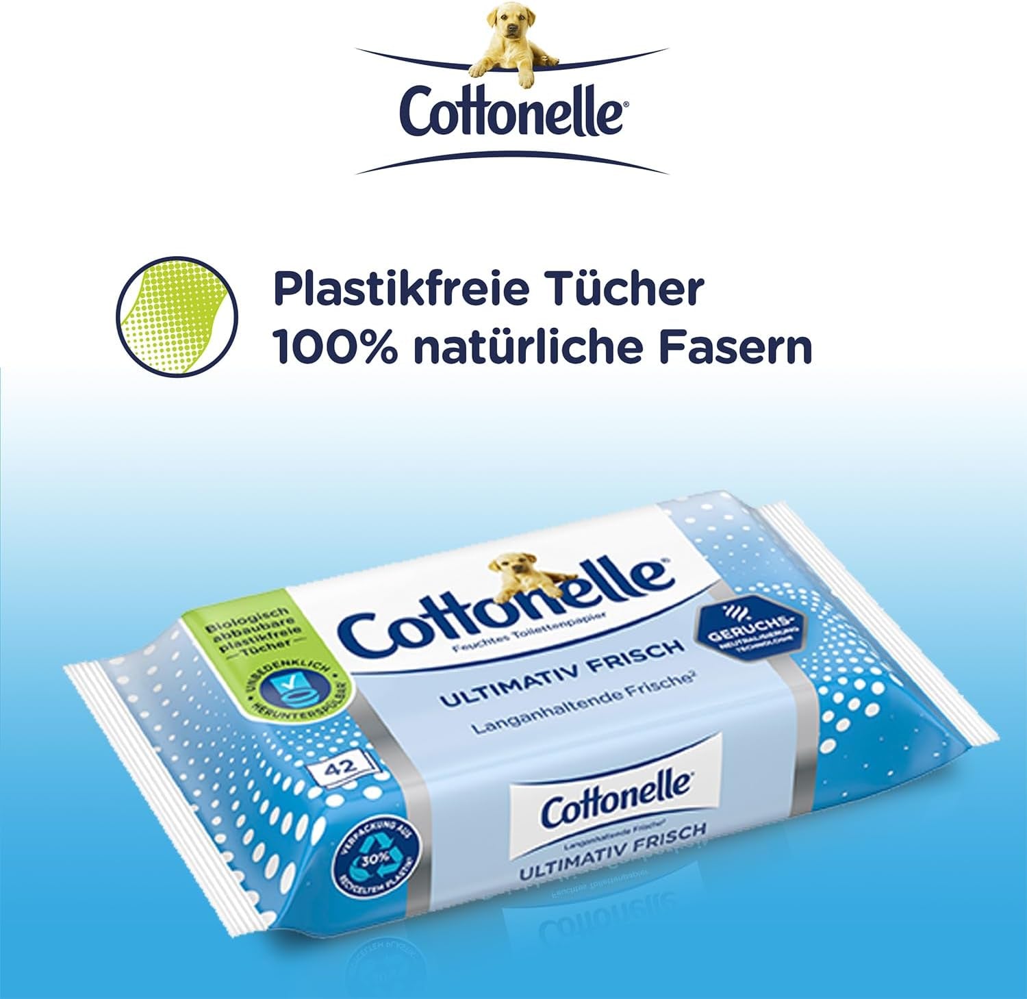 Salviette umidificate, Ultimate Fresh, 12 X 42 salviette, Tecnologia Deodycylx, Delicate sulla pelle, Senza alcool e coloranti, Sensibili, Biodegradabili