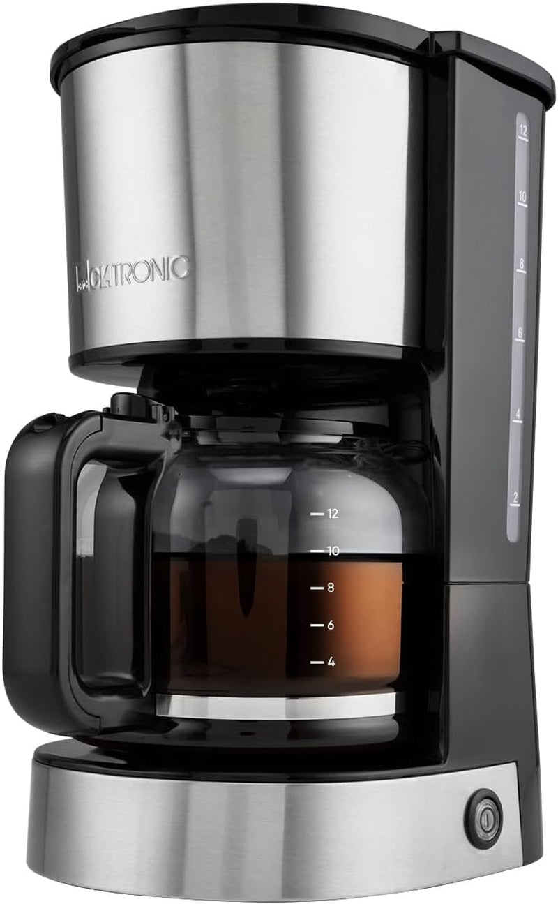 Macchina per caffè espresso con filtro Clatronic® | per 12-14 tazze | Macchina per caffè espresso con filtro | Cassa in acciaio inossidabile | Antigoccia | Espresso | Macchina per caffè espresso con filtro | 800 W | KA3808