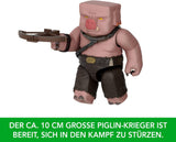 Mattel Minecraft Action Figure Set, Ghast con attacco di fuoco, luci, rumore, motorino di avviamento e proiettile, Guerriero Piglin, ispirato al film, Action figures JFB69 Naty Shop