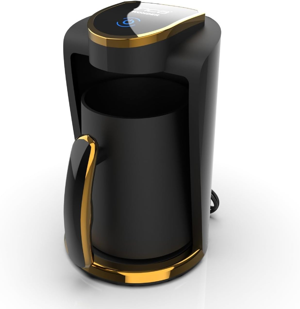 Caffetteria turca Inca | Macchine Türk Kahve | 250 ml (1-4 tazze) | 400 W | IKM-01 | Protezione contro le fuoriuscite e l'ebollizione senza acqua | Piastra riscaldante in acciaio inossidabile | Spegnimento automatico | Per un caffè turco perfetto