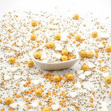 Streusel Glück, Sprinkles con cuori bianchi e palline dorate, 40 grammi Sprinkles Naty Shop