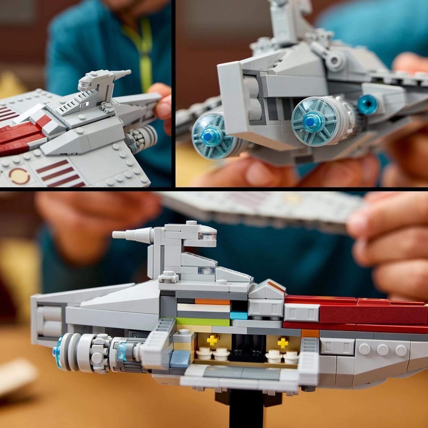 LEGO Star Wars 75404 Nave d'assalto di classe Acclamator dell'Attacco dei Cloni - Astronave da collezionare, costruire ed esporre - Set di costruzione Fantasy - Regalo per adulti e fan adolescenti Set di costruzione Besuche den LEGO-Store