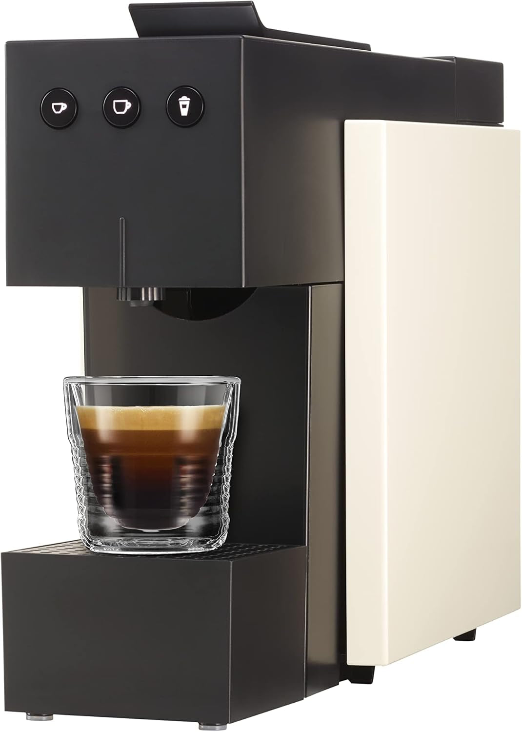 Macchina per caffè espresso con capsule K-FEE SQUARE per caffè, tè e cacao | Espresso compatto | Riscaldamento rapido | Serbatoio dell'acqua da 0,8 l | 19 battute | Pianoforte nero