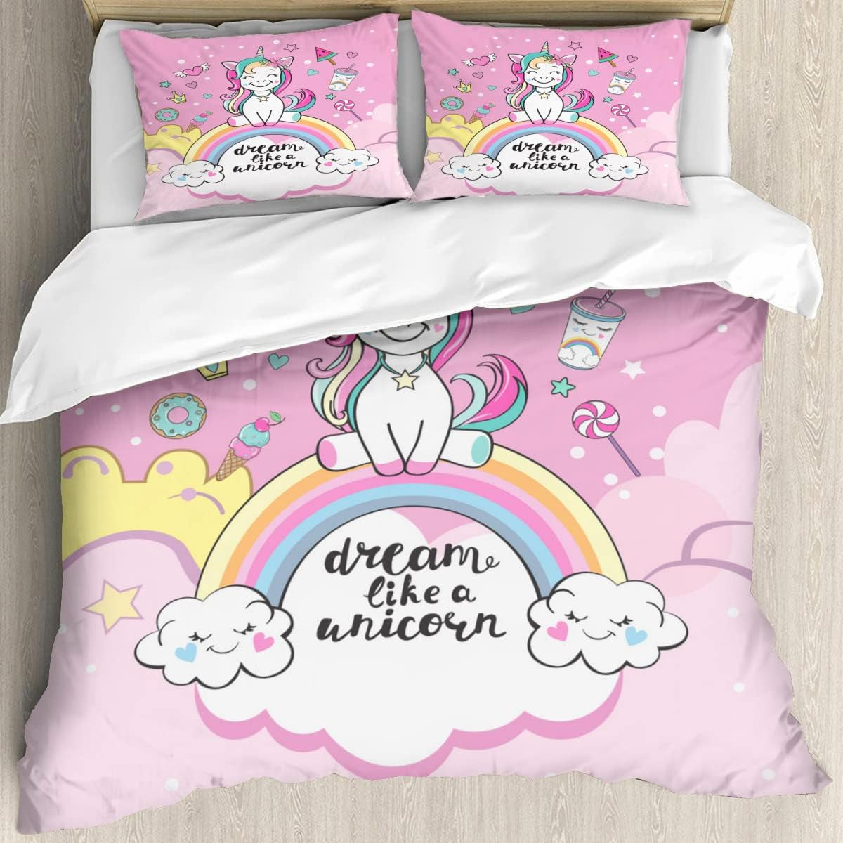 Biancheria da letto per bambine, Unicorno, 2 federe Biancheria da letto per bambini Naty Shop