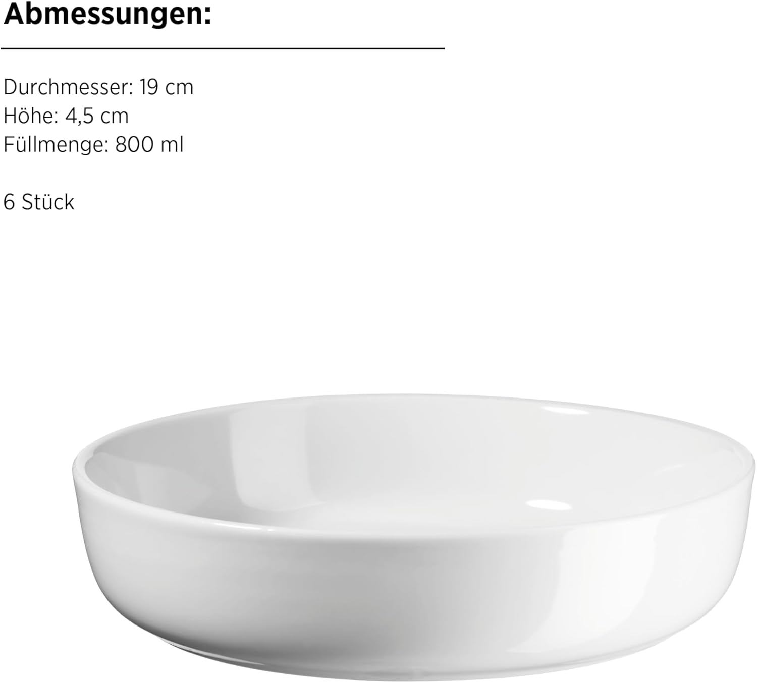 MÄSER, serie Navina, set di stoviglie per 6, stoviglie in porcellana bianca, senza tempo, porcellana, bianco