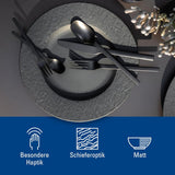 Villeroy & Boch - Manufacture Rock Servizio Piatti, 6 Pezzi, Servizio Piatti per 2, Porcellana Premium, Nero