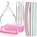FANDAMEI Set manicure, Buffer Für Nägel, Nagelfeile 100/180, Nagelfeilen Für Gelnägel, Nagelhautschieber, Buffer Für Gelnägel, Feilen Für Gelnägel, Nagelzange, Nagelfeilen Set, Maniküre & Pedicure Set