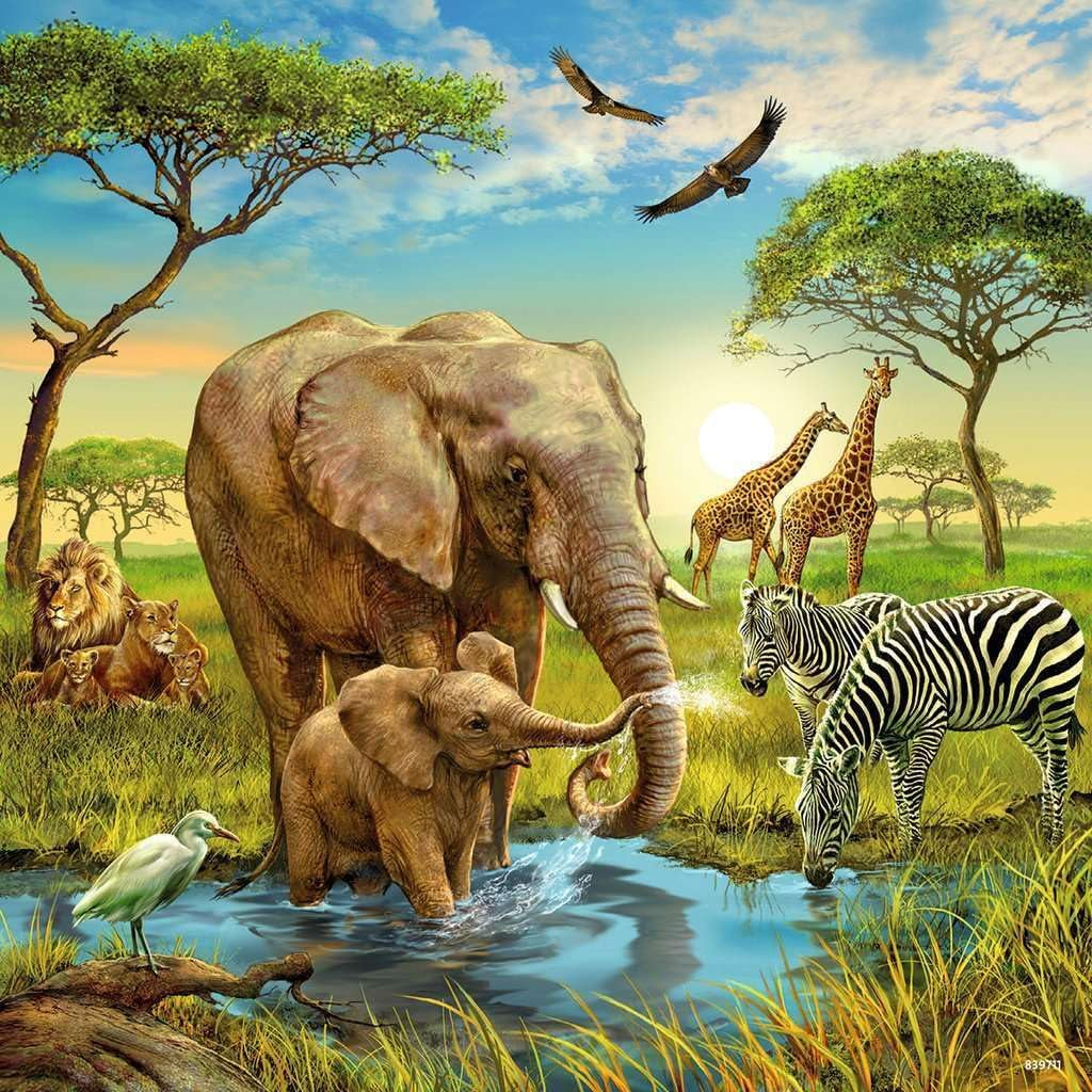 Ravensburger Puzzle per bambini - 09330 Animali della Terra - Puzzle per bambini dai 5 anni, con 3X49 pezzi Puzzle Naty Shop